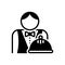 Black solid icon for Waiter, attendant and catering