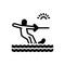 Black solid icon for Water sport, rides and game