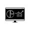 Black solid icon for Web analytics, usability and marketing