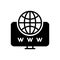 Black solid icon for Web, website and internet