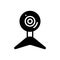Black solid icon for Webcams, camera and connection