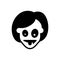 Black solid icon for Weird, funny and face