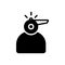 Black solid icon for Whistleblower, liability and whistle