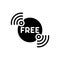 Black solid icon for Wifi Free Spot, network and hotspot