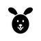 Black solid icon for Wild, wooded and rabbit