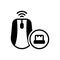 Black solid icon for Wireless Mouse Tool, mouse and wireless