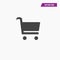 Black solid Shopping Cart icon, flat design.