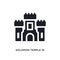 black solomon temple in jerusalem isolated vector icon. simple element illustration from religion concept vector icons. solomon