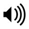 Black Sound audio symbol hi level for banner, general design print and websites.