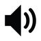 Black Sound audio symbol normal level for banner, general design print and websites.