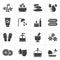 Black Spa and relax objects icons