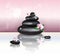 Black spa stones background