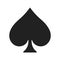 Black spade poker suit symbol