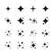 Black sparkles symbols vector.