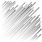 Black speed oblique lines in arrow form. Geometric art. Vector illustration. Trendy design element for prints, web pages, template