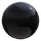 Black sphere bubble oil drop close-up sparkling. Circle ball button