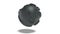 Black sphere surface flow background. Technology concept 3d