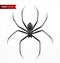 Black Spider Realistic Composition