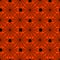 Black spiders with cobwebs on an orange background. Halloween seamless pattern for t-shirts or packaging.