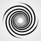 Black spiral swirl circle