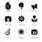 Black spring icons