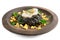 Black squid ink risotto with lightly seared calamar