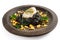 Black squid ink risotto with lightly seared calamar