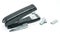 Black stapler and staples, office accessories