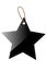 Black Star Blank Tag, Isolated on White