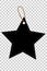 Black Star Blank Tag, at Transparent Effect Background