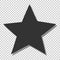 Black star icon. Simple clipart, template for rating, space and sky