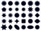 Black Stars black sparkle firework collection vector design