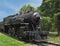 Black steam engine railroad locomotive