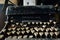 Black Steel Remington Rand Typewriter with Ivory Keys - Abandoned Factory