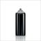 Black steel spray can on a transparent background. Vector illustration