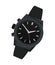 Black steel watch isolated