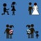 Black stick figure, love story