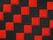 Black Stitched leather background with red rhombuses