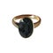 Black stone ring