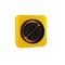 Black Stop colorado beetle icon isolated on transparent background. Yellow square button.