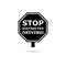 Black Stop Distracted Driving icon or logo