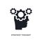 black strategy thought isolated vector icon. simple element illustration from startup stategy and concept vector icons. strategy