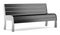 Black street bench isolated on white