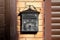 Black street mailbox. Beautiful box for letters and newspapers
