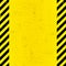 Black Stripped Rectangle on yellow background. Blank Warning Sign. Warning Background. Template.