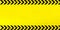 Black Stripped Rectangle on yellow background. Blank Warning Sign. Warning Background for your design. Template.