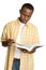 Black student reading