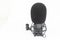 Black Studio Condenser Professional Microphone above white background