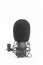 Black Studio Condenser Professional Microphone above white background