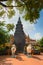 Black stupa in Wat Preah Prom Rath, a buddhist temple complex built in the 13th century